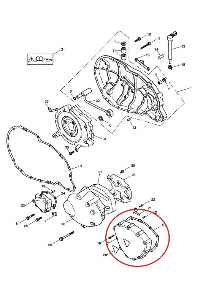 gasket cover alternator until 2015